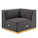 Conjure Channel Tufted Performance Velvet Right Corner Chair - view 14