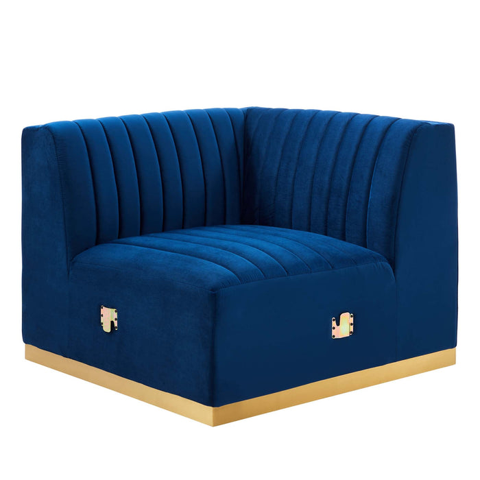 Conjure Channel Tufted Performance Velvet Right Corner Chair - view 20