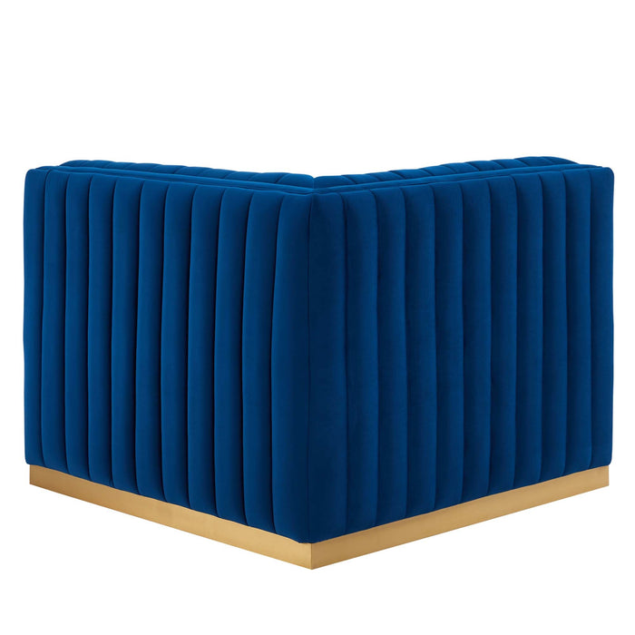 Conjure Channel Tufted Performance Velvet Right Corner Chair - view 23