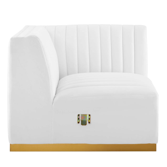 Conjure Channel Tufted Performance Velvet Right Corner Chair - view 28