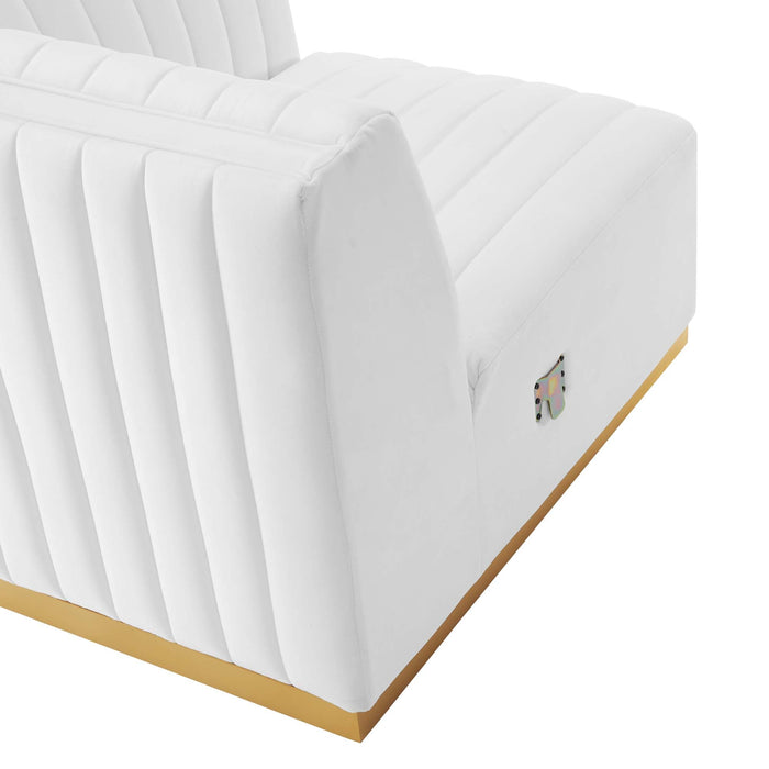 Conjure Channel Tufted Performance Velvet Right Corner Chair - view 30