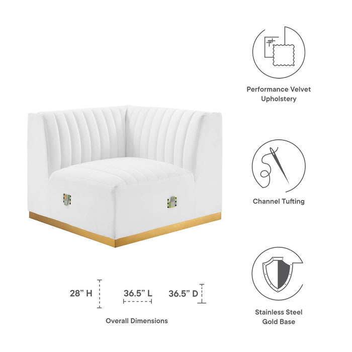 Conjure Channel Tufted Performance Velvet Right Corner Chair - view 27