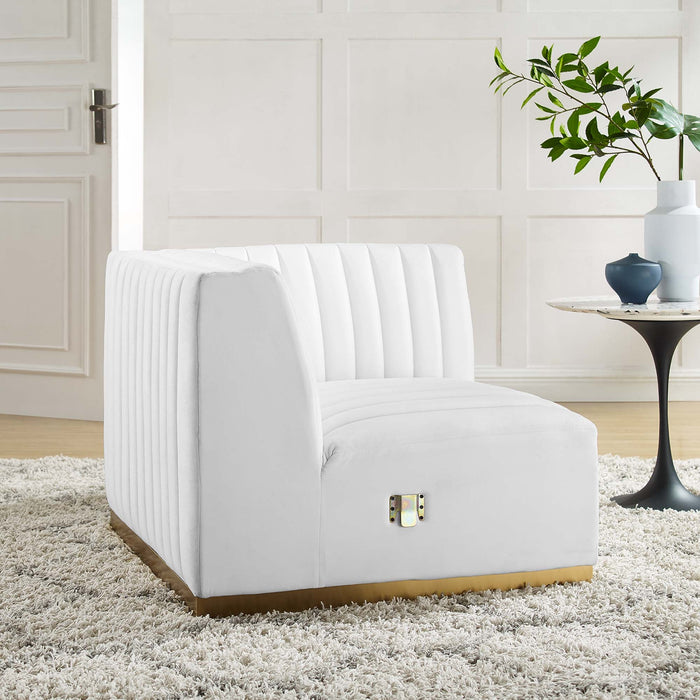 Conjure Channel Tufted Performance Velvet Right Corner Chair - view 25