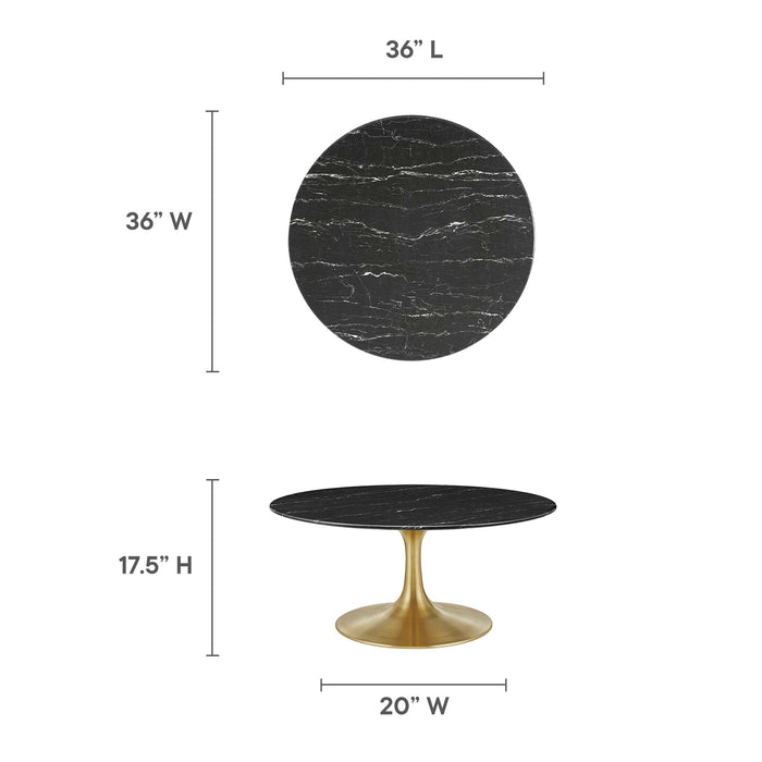 Lippa Round Artificial Marble Coffee Table