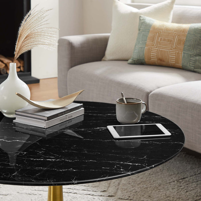 Lippa Round Artificial Marble Coffee Table