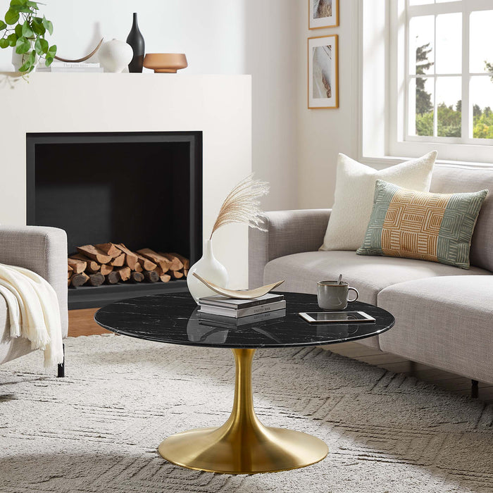 Lippa Round Artificial Marble Coffee Table