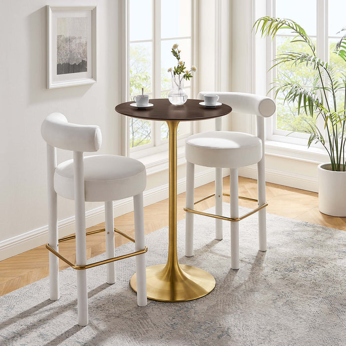 Modway Lippa Round Wood Bar Table Living Room Furniture - View 43