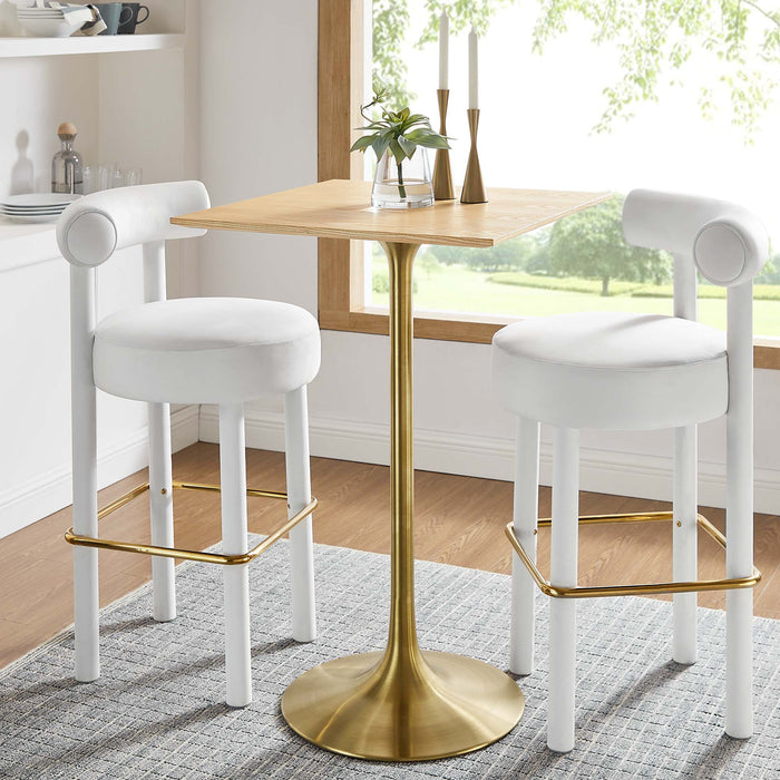 Lippa Square Wood Bar Table