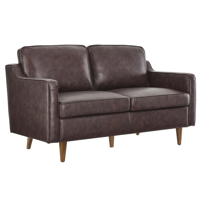 Impart Genuine Leather Loveseat - alternate angle view