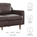 Impart Genuine Leather Loveseat - detail close-up