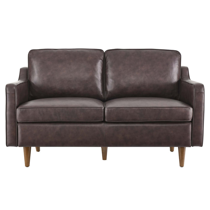 Impart Genuine Leather Loveseat - view 7