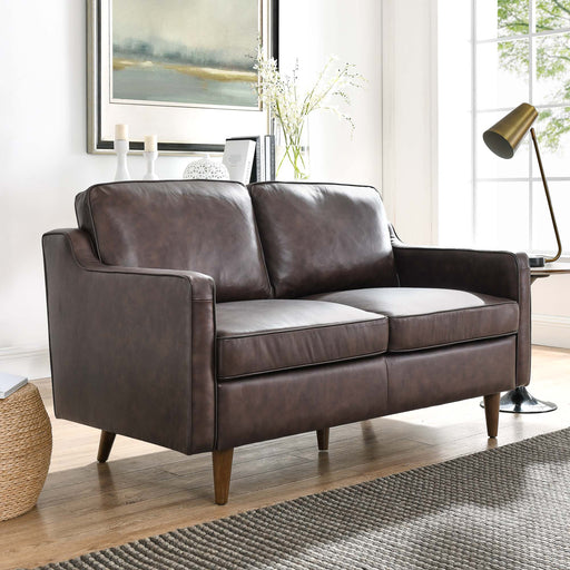 Impart Genuine Leather Loveseat - Modway \living\loveseats