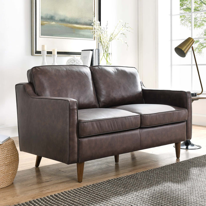 Impart Genuine Leather Loveseat - Modway \living\loveseats