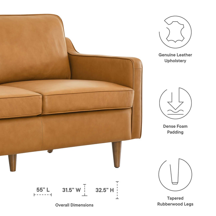 Impart Genuine Leather Loveseat - view 11