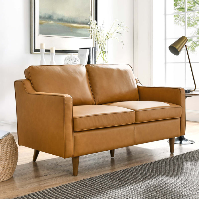 Impart Genuine Leather Loveseat - view 9