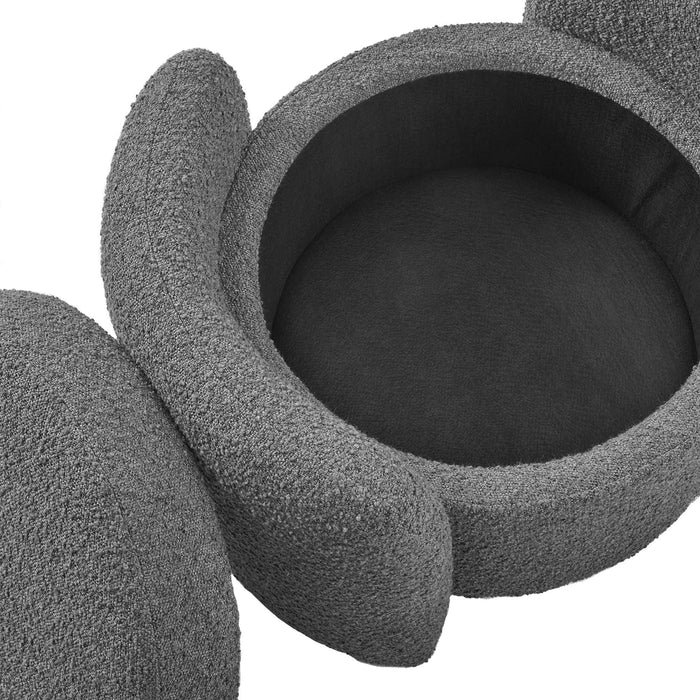 Modway Nebula Boucle Upholstered Ottoman Living Room Furniture - View 9