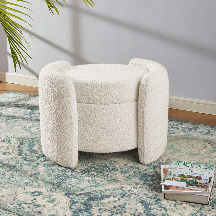 Modway Nebula Boucle Upholstered Ottoman Living Room Furniture - View 10
