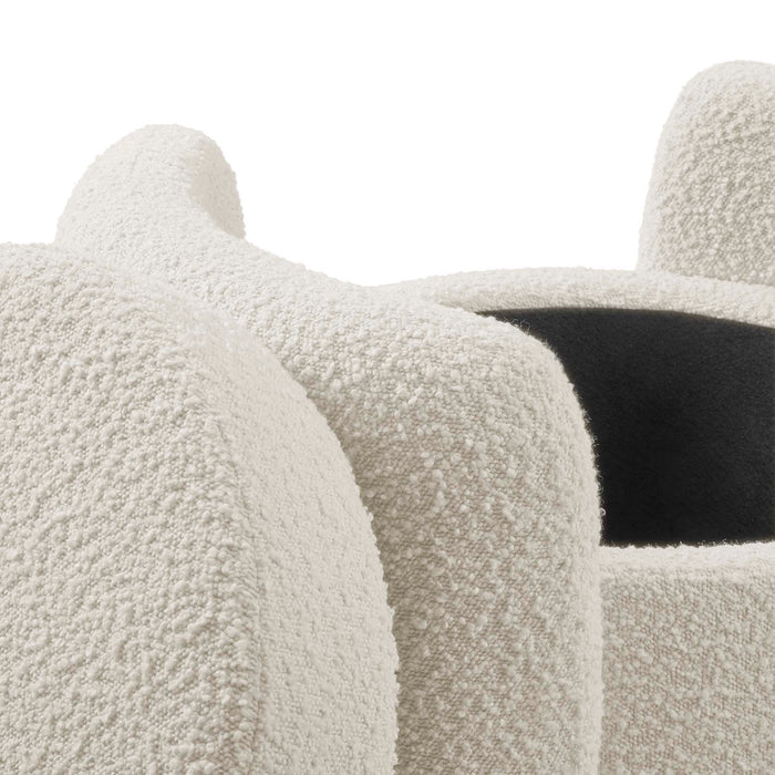 Modway Nebula Boucle Upholstered Ottoman Living Room Furniture - View 17