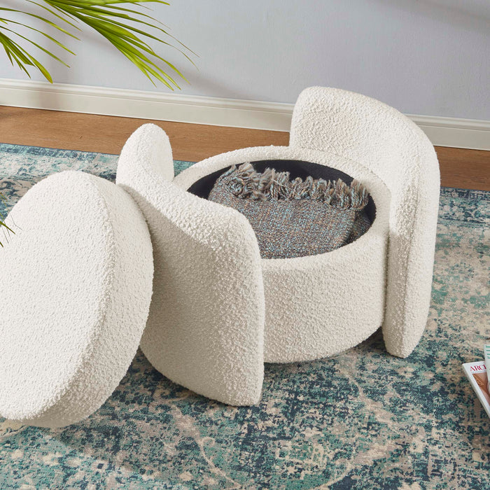 Modway Nebula Boucle Upholstered Ottoman Living Room Furniture - View 12