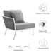 Stance Outdoor Patio Aluminum Left-Facing Armchair - detail close-up