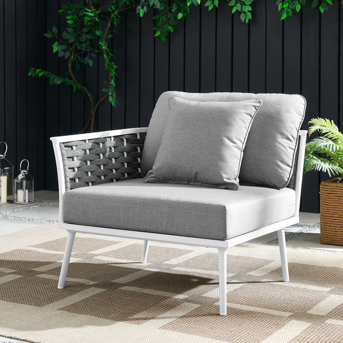Stance Outdoor Patio Aluminum Left-Facing Armchair - Modway \outdoor\sofas & sectionals