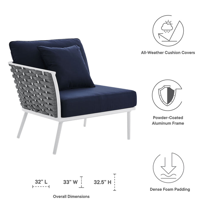Stance Outdoor Patio Aluminum Left-Facing Armchair - view 11