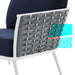 Stance Outdoor Patio Aluminum Right-Facing Armchair - view 16