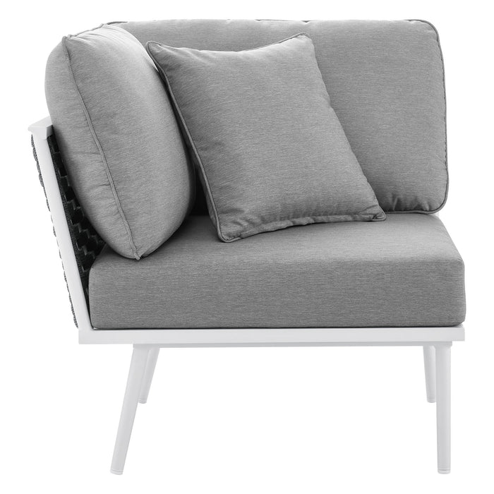 Stance Outdoor Patio Aluminum Corner Chair - alternate angle view