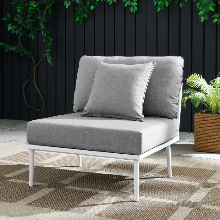 Stance Outdoor Patio Aluminum Armless Chair - Modway \outdoor\sofas & sectionals