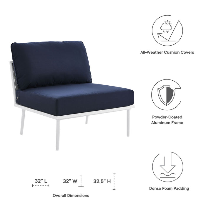 Stance Outdoor Patio Aluminum Armless Chair - view 11