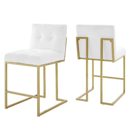 Modway Privy Upholstered Fabric Counter Stool Set of 2 Living Room Furniture - View 23