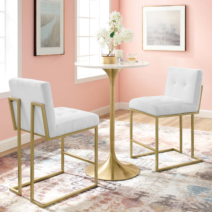 Privy Upholstered Fabric Counter Stool Set of 2