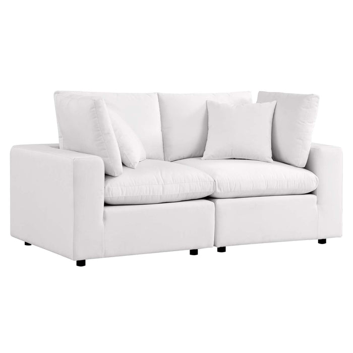 Commix Outdoor Patio Loveseat - Plush Cushions, All-Weather Design, Ideal for Relaxing and Entertaining