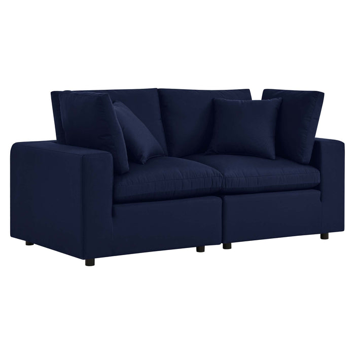 Commix Sunbrella® Outdoor Patio Loveseat Outdoor Patio Sectional by Modway - angle view