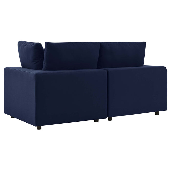 Commix Sunbrella® Outdoor Patio Loveseat Outdoor Patio Sectional by Modway - specifications diagram