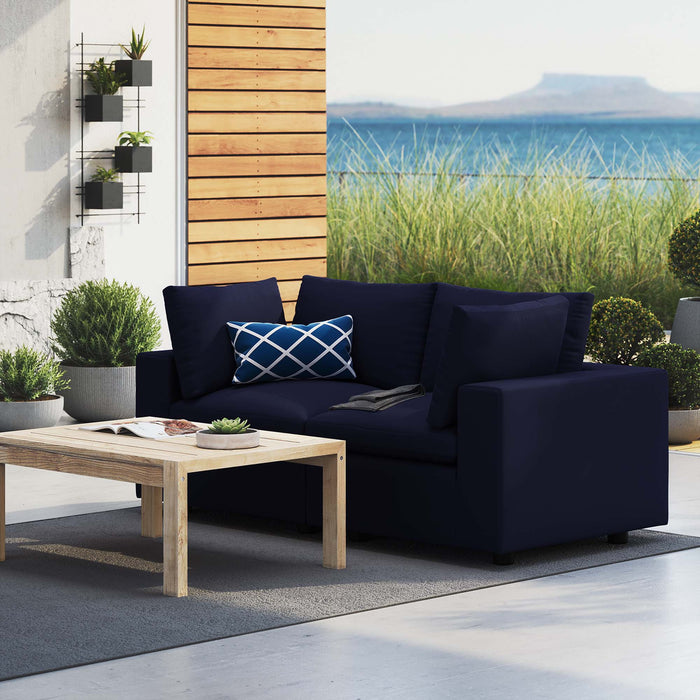 Commix Sunbrella® Outdoor Patio Loveseat Outdoor Patio Sectional by Modway - front view
