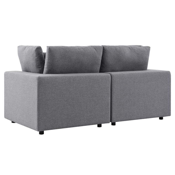 Commix Sunbrella® Outdoor Patio Loveseat Outdoor Patio Sectional by Modway - installation view