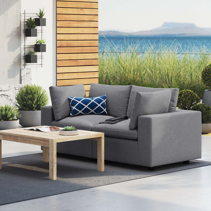 Commix Sunbrella® Outdoor Patio Loveseat Outdoor Patio Sectional by Modway - top view