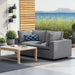 Commix Sunbrella® Outdoor Patio Loveseat Outdoor Patio Sectional by Modway - top view