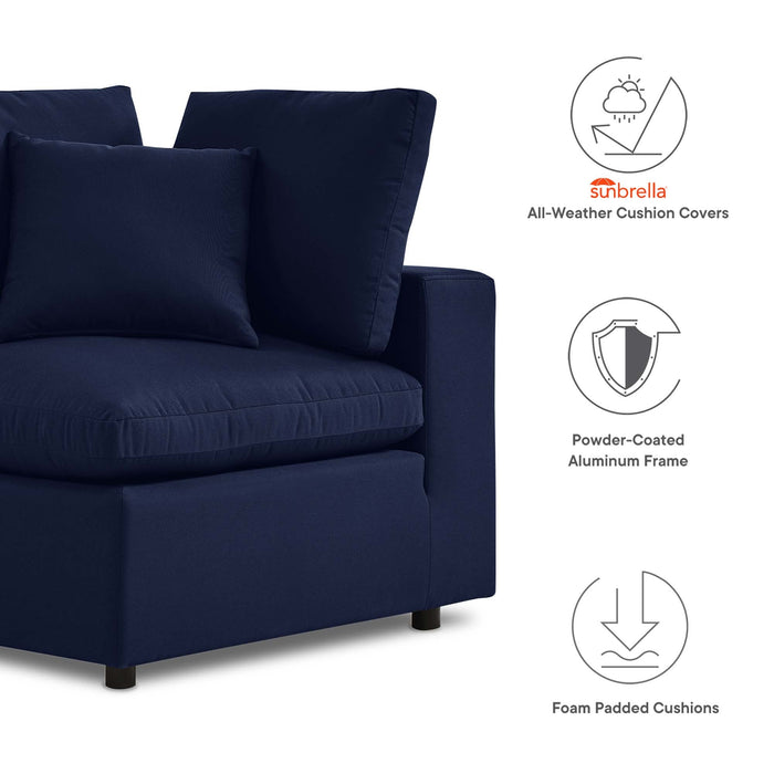 Commix 4-Piece Sunbrella® Outdoor Patio Sectional Sofa by Modway - side view