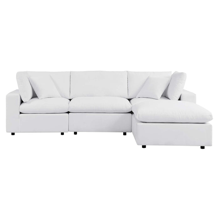 Commix 4-Piece Sunbrella® Outdoor Patio Sectional Sofa outdoor patio sectional back view