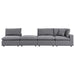 Commix 4-Piece Sunbrella® Outdoor Patio Sectional Sofa outdoor patio sectional back view