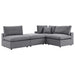 Commix 4-Piece Sunbrella® Outdoor Patio Sectional Sofa outdoor patio sectional