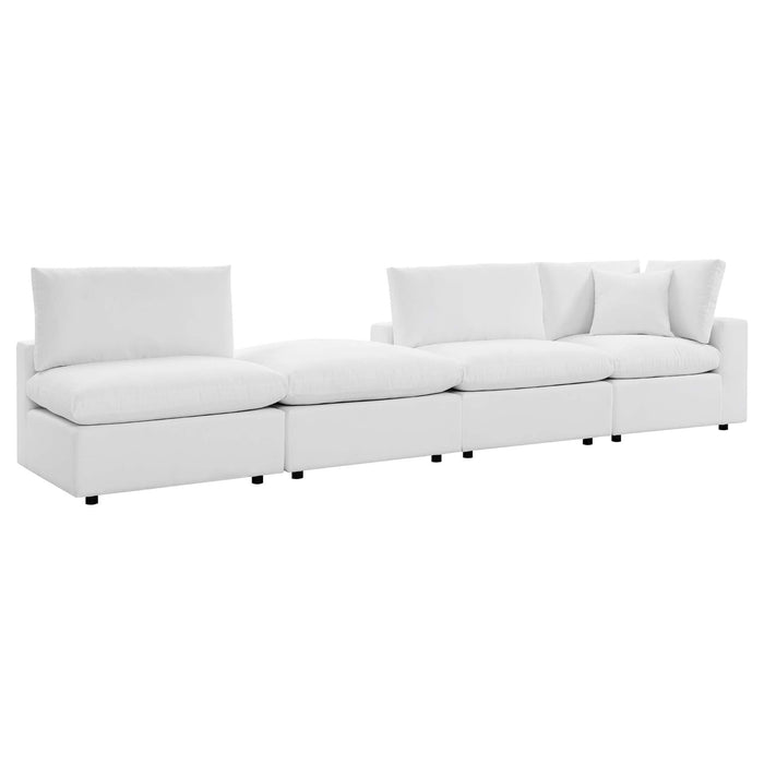 Commix 4-Piece Sunbrella® Outdoor Patio Sectional Sofa by Modway - angle view