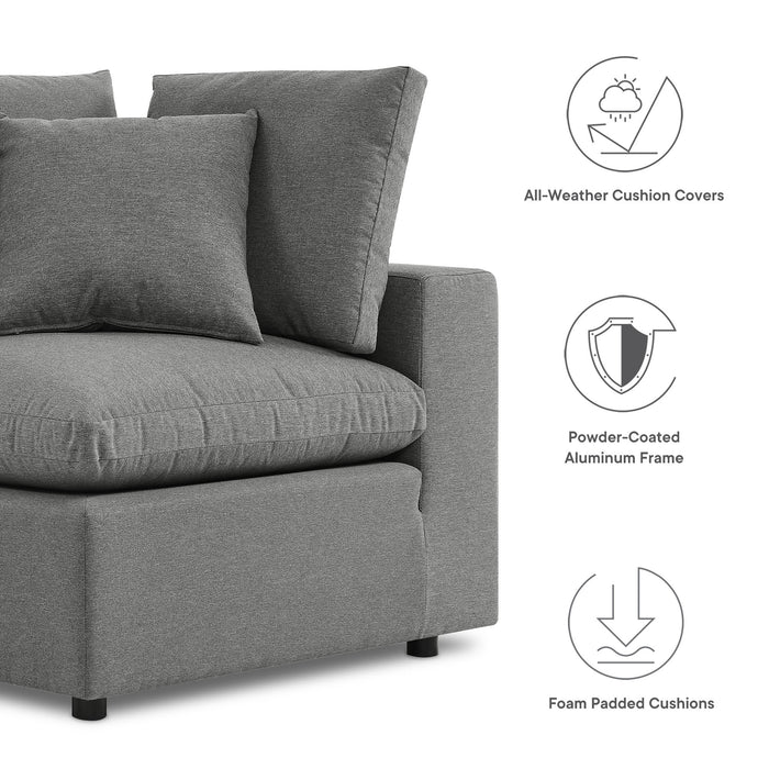 Commix 5-Piece Outdoor Patio Sectional Sofa by Modway - side view