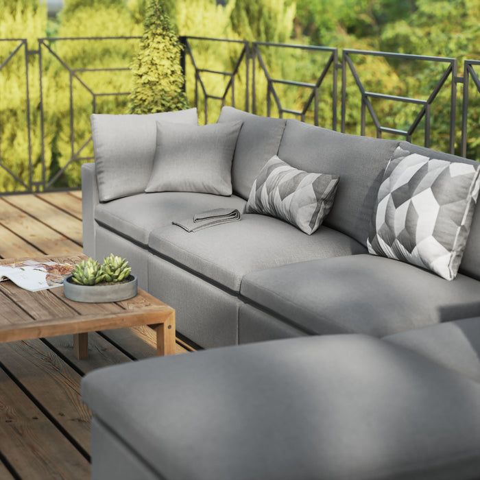 Commix 5-Piece Outdoor Patio Sectional Sofa by Modway - detail close-up