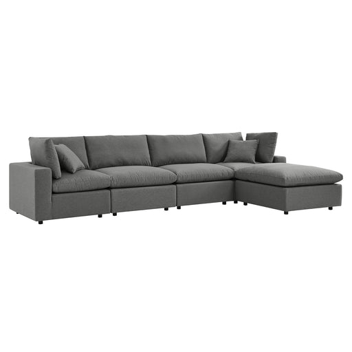 Commix 5-Piece Outdoor Patio Sectional Sofa by Modway - angle view