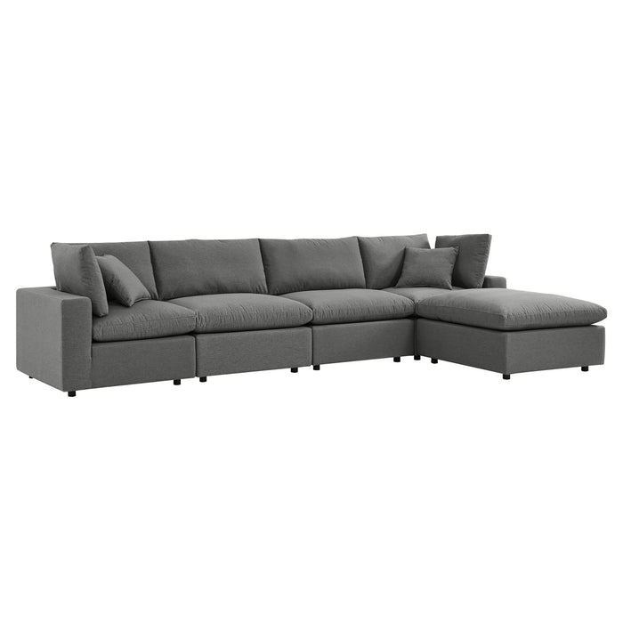 Commix 5-Piece Outdoor Patio Sectional Sofa by Modway - angle view