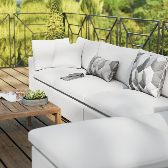 Commix 5-Piece Outdoor Patio Sectional Sofa by Modway - view 16