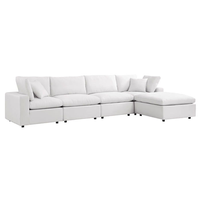 Commix 5-Piece Outdoor Patio Sectional Sofa by Modway - installation view